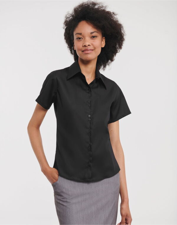 Russell Collection - Ladies' Short Sleeve Tailored Ultimate Non-Iron Shirt - 957F