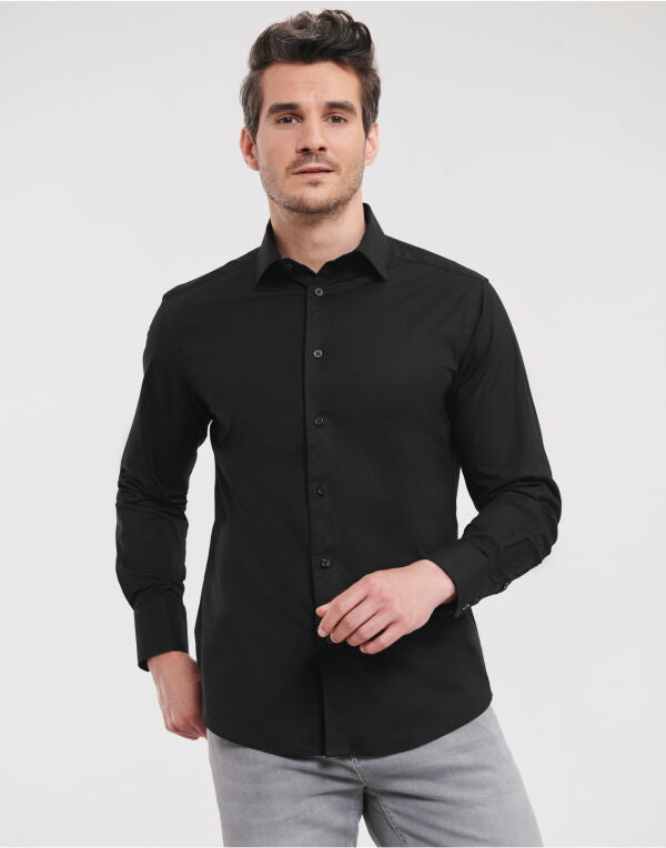 Russell Collection - Men's Long Sleeve Fitted Stretch Shirt - 946M