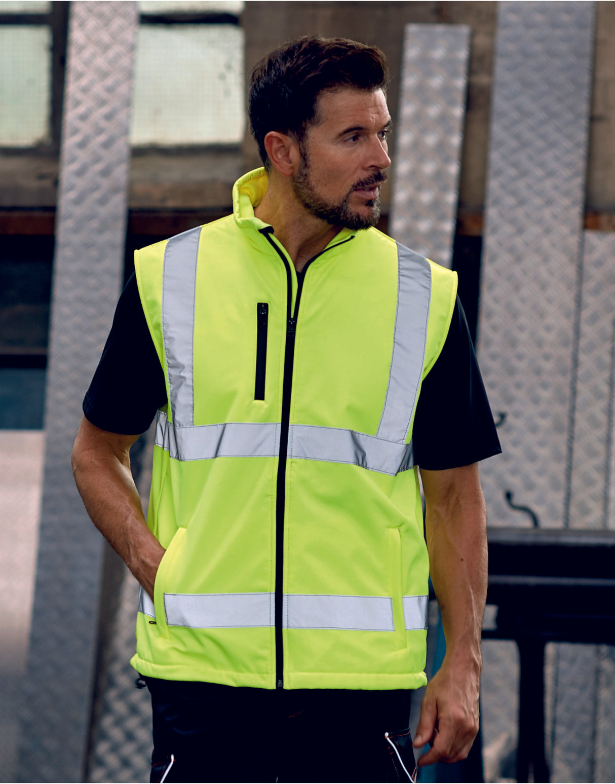 Yoko Hi-Vis Softshell Bodywarmer - HV006