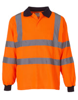 Yoko Hi-Vis Long Sleeve Polo Shirt - HVJ310-3M