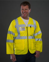 Yoko Hi-Vis Executive Long Sleeve Waistcoat - HVJ800