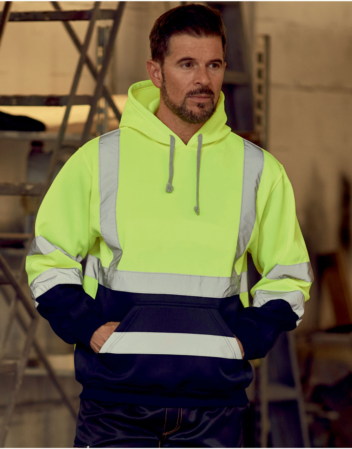 Yoko Hi-Vis Pull-Over Hoodie - HVK05