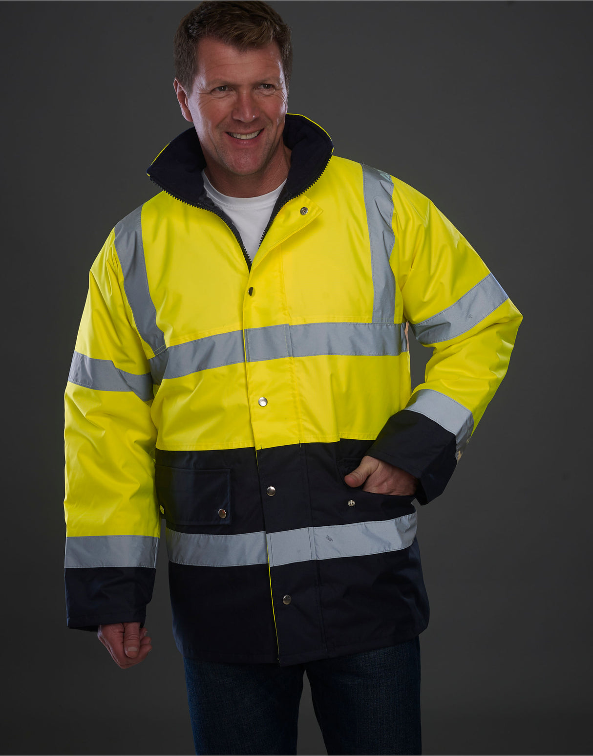 Yoko Hi-Vis Two Tone Motorway Jacket - HVP302-3M