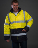 Yoko Hi-Vis Two Tone Motorway Jacket - HVP302-3M